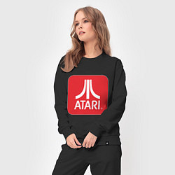 Костюм хлопковый женский Atari logo, цвет: черный — фото 2