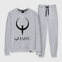 Костюм хлопковый женский Quake I logo, цвет: меланж