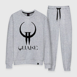 Костюм хлопковый женский Quake II logo, цвет: меланж