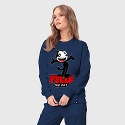 Костюм хлопковый женский Felix the cat, цвет: тёмно-синий — фото 2