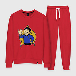 Костюм хлопковый женский Spoke - vault boy, цвет: красный