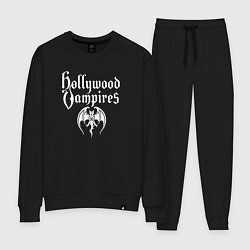 Костюм хлопковый женский Hollywood vampires рок группа, цвет: черный