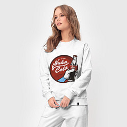 Костюм хлопковый женский Nuka cola sticker, цвет: белый — фото 2