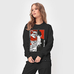 Костюм хлопковый женский Аки и демон лисы, цвет: черный — фото 2