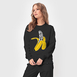Костюм хлопковый женский Заводной банан, цвет: черный — фото 2