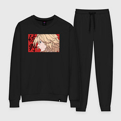 Костюм хлопковый женский Сано Манджиро, цвет: черный