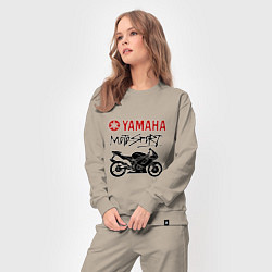 Костюм хлопковый женский Yamaha - motorsport, цвет: миндальный — фото 2