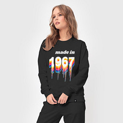 Костюм хлопковый женский Made in 1967 liquid art, цвет: черный — фото 2
