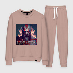 Костюм хлопковый женский Кратос, бог войны, цвет: пыльно-розовый