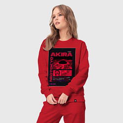 Костюм хлопковый женский Akira poster, цвет: красный — фото 2