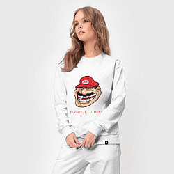 Костюм хлопковый женский Mario player 1, цвет: белый — фото 2