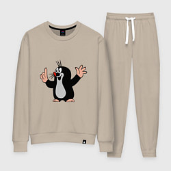 Костюм хлопковый женский Чешский крот, цвет: миндальный