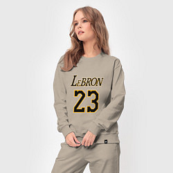 Костюм хлопковый женский Lebron 23, цвет: миндальный — фото 2