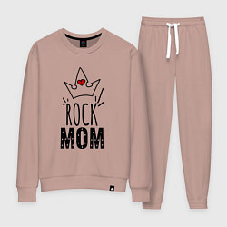 Женский костюм Rock mom надпись с короной