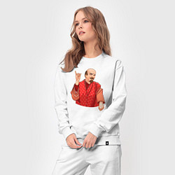 Костюм хлопковый женский Ленин в пижаме, цвет: белый — фото 2