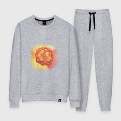Костюм хлопковый женский Огненная мандала силы, цвет: меланж