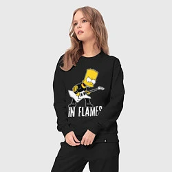Костюм хлопковый женский In Flames Барт Симпсон рокер, цвет: черный — фото 2
