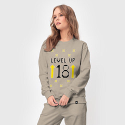 Костюм хлопковый женский Level up 18 со стрелочками, цвет: миндальный — фото 2