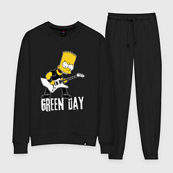 Костюм хлопковый женский Green Day Барт Симпсон рокер, цвет: черный