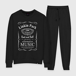 Костюм хлопковый женский Linkin Park в стиле Jack Daniels, цвет: черный
