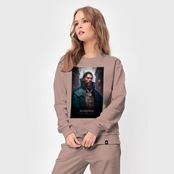 Костюм хлопковый женский Челябинск - персонаж, цвет: пыльно-розовый — фото 2