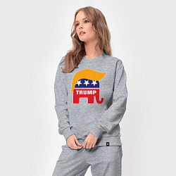 Костюм хлопковый женский Trump elephant, цвет: меланж — фото 2