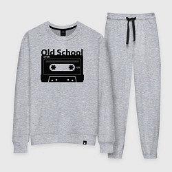 Костюм хлопковый женский Old school music, цвет: меланж