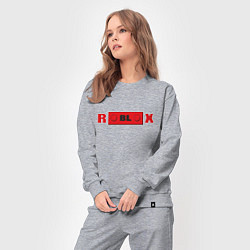 Костюм хлопковый женский Roblox деталь, цвет: меланж — фото 2