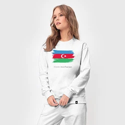 Костюм хлопковый женский I love Azerbaijan, цвет: белый — фото 2