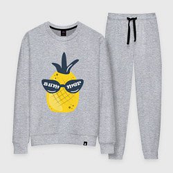 Костюм хлопковый женский Солнечный ананас, цвет: меланж