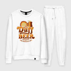 Костюм хлопковый женский Duff beer brewing, цвет: белый