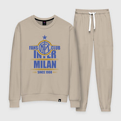Костюм хлопковый женский Inter Milan fans club, цвет: миндальный