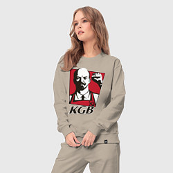 Костюм хлопковый женский KGB Lenin, цвет: миндальный — фото 2