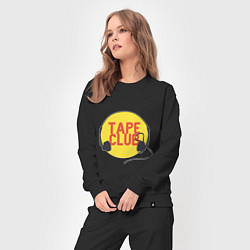 Костюм хлопковый женский Tape club, цвет: черный — фото 2