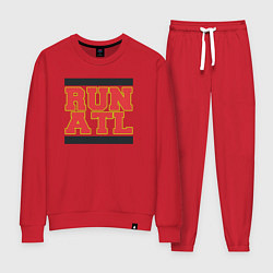 Костюм хлопковый женский Run Atlanta Hawks, цвет: красный