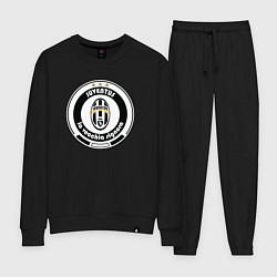 Костюм хлопковый женский Juventus club, цвет: черный