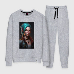 Костюм хлопковый женский League of legends Jinx, цвет: меланж