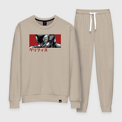 Костюм хлопковый женский Гриффит Фемто, цвет: миндальный