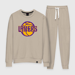 Костюм хлопковый женский Lakers ball, цвет: миндальный