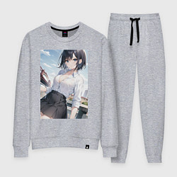 Костюм хлопковый женский Anime girl in town, цвет: меланж