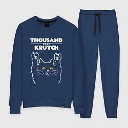 Костюм хлопковый женский Thousand Foot Krutch rock cat, цвет: тёмно-синий