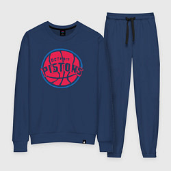 Костюм хлопковый женский Detroit Pistons, цвет: тёмно-синий