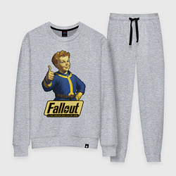 Костюм хлопковый женский Real vault boy, цвет: меланж