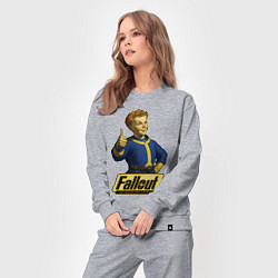 Костюм хлопковый женский Real vault boy, цвет: меланж — фото 2