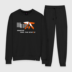 Костюм хлопковый женский Fnatic feel the static, цвет: черный