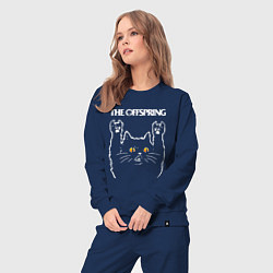 Костюм хлопковый женский The Offspring rock cat, цвет: тёмно-синий — фото 2