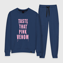 Костюм хлопковый женский Tasty that pink venom - blackpink, цвет: тёмно-синий