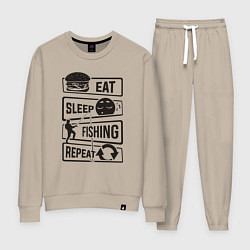 Женский костюм Eat sleep fishing repeat