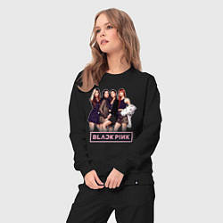 Костюм хлопковый женский Rose Blackpink kpop, цвет: черный — фото 2