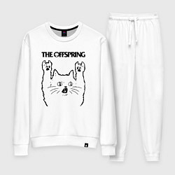 Костюм хлопковый женский The Offspring - rock cat, цвет: белый